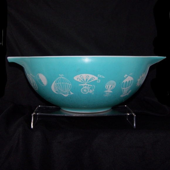 Pyrex Other - VTG Pyrex Turquoise Hot air balloon Cinderella #444 mixing bowl 4 Qt